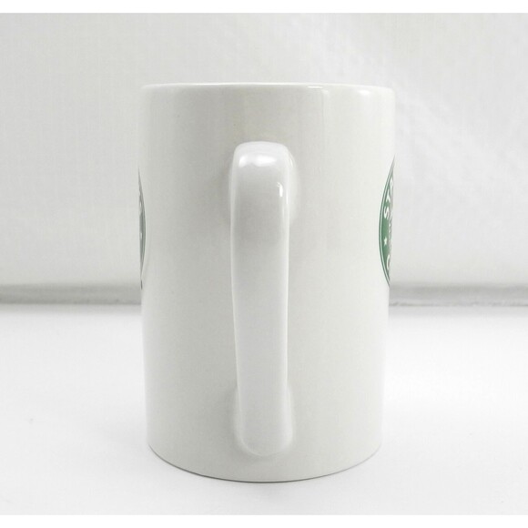 Starbucks Classic Mermaid Logo White 10 fl oz Mug - 2008 Starbucks Coffee Cup - Picture 3 of 5
